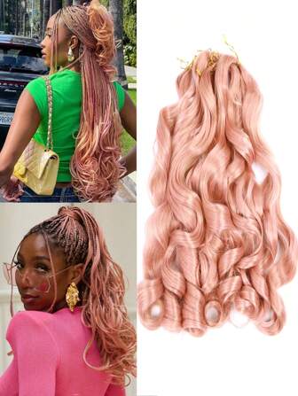 amir hair 1Pack 75g French Curls Braids Loose Wave Braiding Hair Extensions Crochet Hair For Women