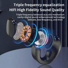 1 Pc Single Ear Clip Earbud Wireless Headphone TWS With Microphone, Handsfree Headset For Running Fitness Gym EarClip