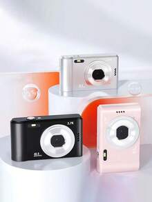 Youth Student Boys' And Girls' Camera, 2.4-Inch Hd Pixels For Recording Campus Life - Pink - View 3
