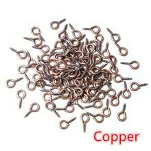 200pcs Small Eye Eyelets Pins Eyepins Hooks Eyelet Screw Threaded DIY Jewelry Making Accessories