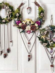 MEHELANY 1个新月形葡萄藤花环，新月形花环，适合斋月DIY装饰，木质藤蔓圆圈，人造藤蔓枝条花环，DIY花环，适用于情人节工艺品、婚礼装饰、生日派对家居墙面挂饰、开斋节装饰 - 月亮形-1Pc - 查看 2