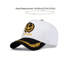 1pc Couples CAPTAIN/FIRST MATE Embroidered Adjustable Baseball Cap, Outdoor Casual Hat, Valentine's Day Gift - Multicolor - View 2