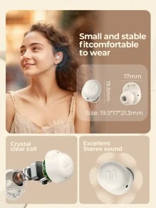 havit HAVIT TW969 LITE TWS Earbuds Wireless V5.4 True Wireless Stereo In Ear Earbusds, 25hours Endurance, Lightweight&Comfortable Headset For Women Students