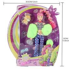 Defa Lucy 11.5吋高街時尚娃娃,可活動關節與獨特服裝的收藏版,適合女孩子玩具模擬遊戲 - 黑色 - 查看 7