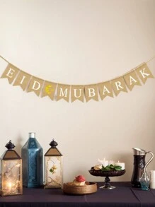 1Pc Festive Party Bunting Banner Themed Decoration, Pennant Flags, Home Decor For Special Occasions, Party Supplies, Ideal Gift For Celebrations And Festive Decor,Home Decor ,Room Decor,Wall Decor - Apricot - View 8