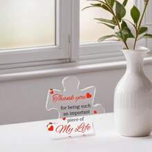 感谢礼物 - 1 件透明拼图亚克力牌匾 - 办公室礼物 - 欣赏礼物 - 生日礼物 - 圣诞节感恩节欣赏礼物、家居装饰、周年纪念圣诞节感恩节欣赏礼物 - 送给女朋友、男朋友、朋友、儿子、女儿、妻子、丈夫、奶奶、爷爷、父亲、母亲、岳父、姐妹、兄弟、叔叔、阿姨、客户、同事、领导、老板、经理、主管、教授、老师、女士、男士的珍贵礼物 - Gracias Christmas - 彩色 - 查看 5