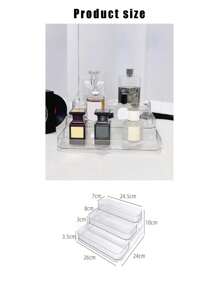 Fragrance Display Stand Clear Acrylic Fragrance Oil Organizer, Stair-Shaped Showing Rack For Essential Oils - Clear - View 5