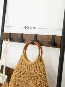 VASAGLE Étagère échelle inclinée, Porte-Serviettes, 5 Niveaux, Largeur 65 cm, Cadre en Acier, pour couvertures, Serviettes, Foulards, Style Industriel, Marron Rustique et Noir - Bordeaux - Voir 5
