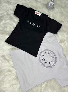 JZ DESIGN KIT2 Conjunto CAMISETA UNIVERSO + CALÇA CARGO CAQUI Infantil E Juvenil - Branco - Visão 4