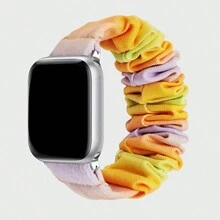 1入組女式彈性柔軟印花頭帶,可與apple Watch 49/45/44/42/41/40/38mm系列ultra/se/8/7/6/5/4/3/2/1的錶帶兼容 - 彩色 - 查看 1