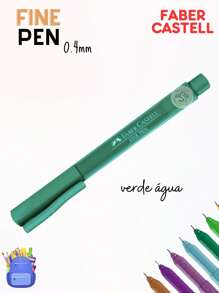 Faber-Castell Fine Faber Castell, Caneta Ponta Porosa Ponta Fina 0.4mm - Verde água - Visão 1