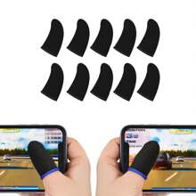10PCS Mobile Game Controller Finger Sleeve Sets,Anti-Sweat Breathable Touchscreen Finger Sleeve For /Mobile Legends/Knives Out