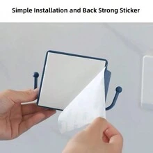 1pc Wall-Mounted Storage Box, Multifunctional Self-Adhesive Non-Drilling Organizer For Remote Control, Mobile Phone Charger, Random Color - Multicolor - View 4