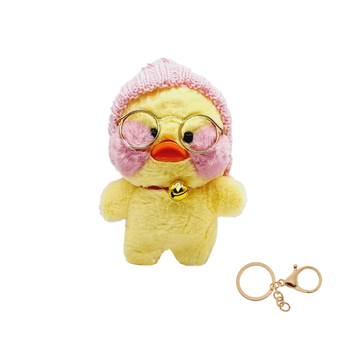 Llavero Peluche Lalafan Patito Kawai 15cm P/regalo D Calidad - Rosa - Ver 1