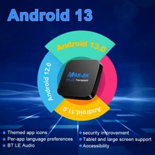 Transpeed Android 13 Allwinner H618電視盒,搭載電視應用程式,8k 4k雙wifi四核心cortex A53 Bt5.0設置頂盒 - 歐標插頭 - 查看 6