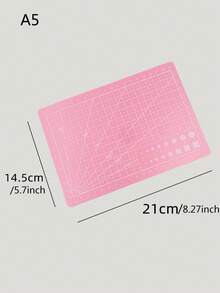 1 件 A5/a4 工藝品雕刻板切割墊（單面印刷,雙面可使用） - 粉色 - 查看 2