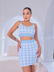 Women Two-Piece Outfits - 藍色 - 查看 2