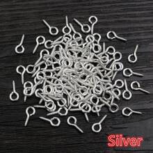 200pcs Small Eye Eyelets Pins Eyepins Hooks Eyelet Screw Threaded DIY Jewelry Making Accessories