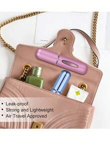 10 Piezas Atomizador Perfume Recargable, 5ml Mini Portátil para Viajes, Botellas Vacías con Ventana, Atomizador de Fragancia de Viaje Rellenable, Atomizador para Viajes, Salidas, Bolsos - Beis - Ver 10