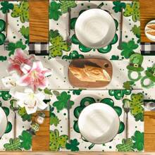 1 Tấm Lót Bàn Ăn Ngày Thánh Patrick Của Người Ireland Họa Tiết Cỏ Ba Lá 12x18 Inch Cho Bữa Tiệc Trang Trí Nhà Bếp Ăn Uống - cỏ ba lá lớn - Xem 4