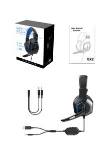Unique Design Comfortable Headset Led Gaming Headphones - Blue - View 12