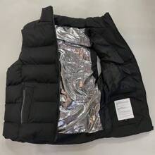 1件背心[不含電池。此產品為亞洲尺寸。建議在購買前檢查尺寸表]usb九區雙控智能加熱背心,雙開關保暖加熱背心 - 黑色 - 查看 7