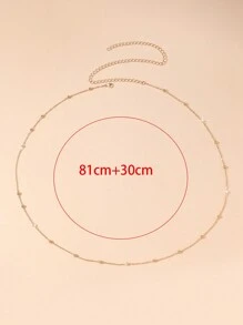 1條性感極簡金屬鍊條腰帶,時尚身體鍊 - 彩色 - 查看 4