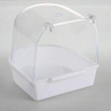 1 Miếng Nhỏ bé Con vẹt Bồn tắm Với Có thể tháo rời Và Dễ Đến Lau sạch Tính năng , Lồng Chim Phụ kiện Đối với Hình vuông Lồng - trắng - Xem 1