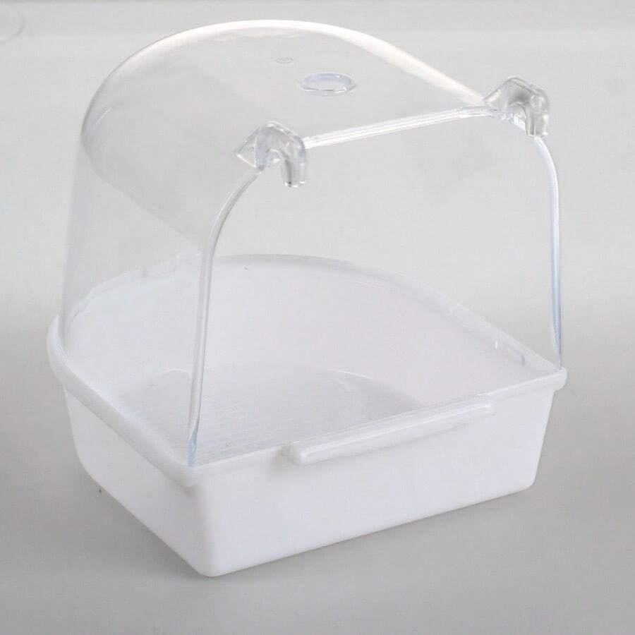 1 Miếng Nhỏ bé Con vẹt Bồn tắm Với Có thể tháo rời Và Dễ Đến Lau sạch Tính năng , Lồng Chim Phụ kiện Đối với Hình vuông Lồng - trắng - Xem 1