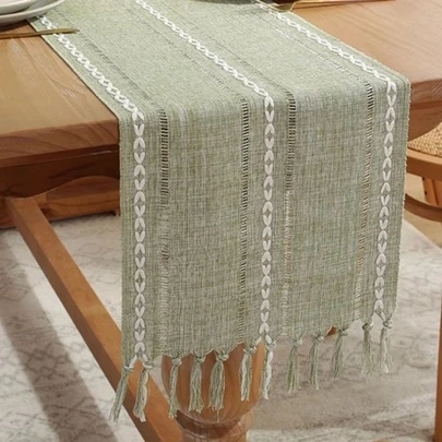 1 Miếng Rỗng Khăn trải bàn , Sang trọng Bắc Âu hiện đại , Đơn giản Kiểu Mỹ Khăn trải bàn Thích hợp Đối với Phòng khách Nhà  Nông thôn Phong cách Khăn trải bàn Đối với Cà phê Bàn , Tủ , Giường