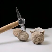 1入自然玛瑙水晶洞未開且粗糙水晶礦物能量治療石英原石晶簇鉴藏标本原石标本美麗的石頭水晶鉴赏擺設 - 未開晶洞 - 查看 1