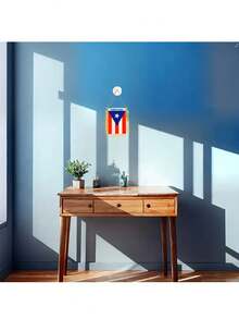 1pc, Puerto Rico Hanging Flag, Puerto Rico Mini Flag, Car Decoration Flag, With Suction Cups For Adsorption, Suitable For Bay Window Car Rearview Mirror Decoration, Indoor And Outdoor Decoration - Multicolor - View 5