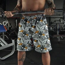 Short Praia Masculino Branco Tucano Praia Secagem Rápida Bolsos Laterais Tactel Academia Treino Piscina Verão Musculação Calção de Banho - Multicolorido - Visão 2