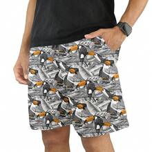 Short Praia Masculino Branco Tucano Praia Secagem Rápida Bolsos Laterais Tactel Academia Treino Piscina Verão Musculação Calção de Banho - Multicolorido - Visão 3