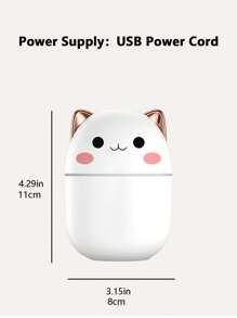 1入組卡通貓設計書桌加濕器