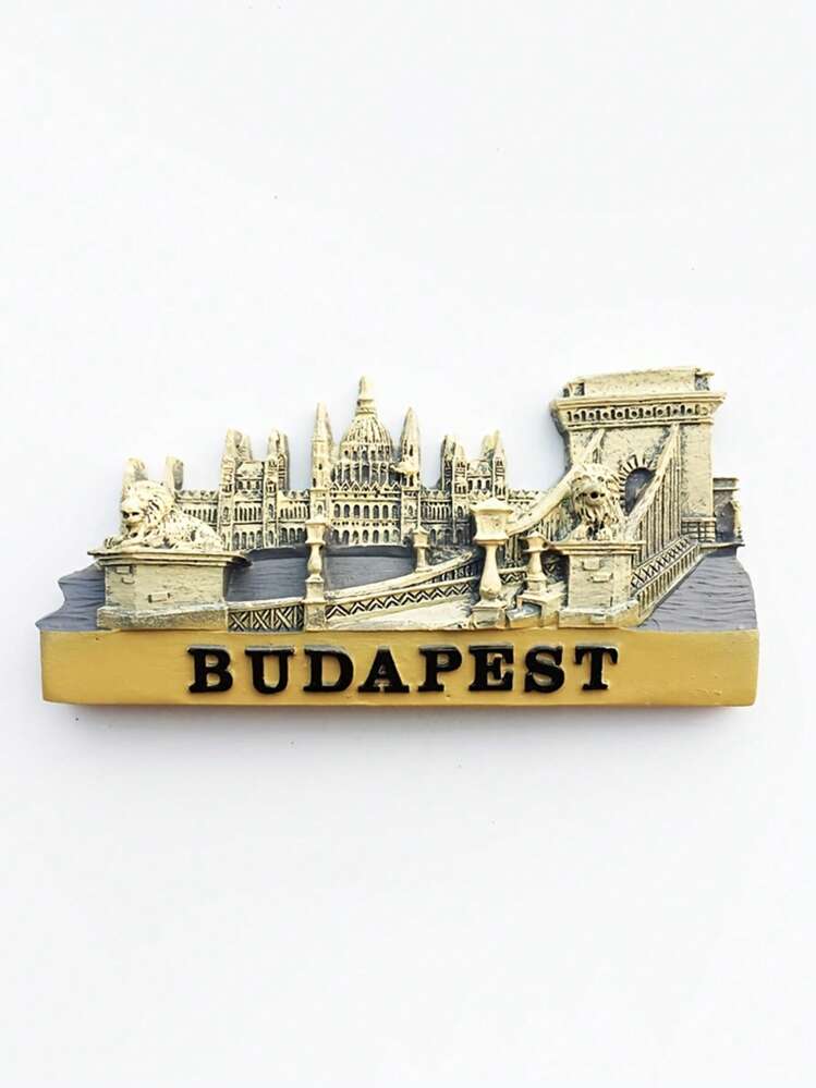 Vista Notturna Di Budapest Ungheria Magnete Frigorifero 3D