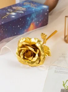 MEHELANY 10 bông/4 bông/1 bông hoa hồng giả, chất liệu PVC có thân, hoa giả bằng nhựa màu vàng, hoa trang trí lãng mạn hiệu ứng ba chiều, đồ trang trí nhà cửa và tiệc tùng, quà cưới, quà sinh nhật, quà kỷ niệm, cắm hoa giả, quà tặng ngày Valentine - Vàng - Xem 4