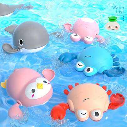 Children's Bathroom Play Water Swimming Baby Bath Play Water Toys Boys' Gifts(Crab Eyes Are Random)Cute Cartoon Duck, Educational Games,Kids Paddling Pool Toys,Fidget Toys,Sensory Toys,Newborn Games,Christmas, Turtle, Dolphin, Clownfish, Elephant,Penguin, Bath Animals Toys, Shower Water Tub Playing Toy,Sprinkle Toys Gifts For Toddlers Girls, Bath Supplies Baby Toys 2 Year,Birthday Gifts,Baby Accessories,Essentials,Halloween Gifts