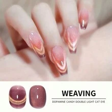 XEIJAYI 1pc 10ml Crystal Cat Eye Nail Gel Nail Art Glitter Gel Polish For Gel Polish DIY Home Nail Salon - 粉色 - 查看 4
