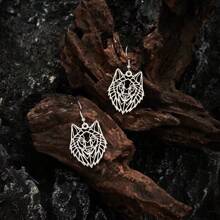 Creative And Personalized Wolf Head Earrings - Earring - View 2