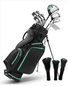 Golf Club Set For Men 13-Piece Complete Golf Set For Right Handed With Stand Bag & 3 Bonus Head Covers - Green - View 1