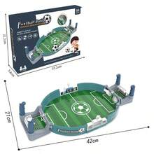 1pc Desktop Soccer Palm Game, Double Battle Interactive Table Game With Elastic Football Launcher - Blue - View 5
