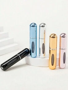 10 Piezas Atomizador Perfume Recargable, 5ml Mini Portátil para Viajes, Botellas Vacías con Ventana, Atomizador de Fragancia de Viaje Rellenable, Atomizador para Viajes, Salidas, Bolsos - Beis - Ver 9