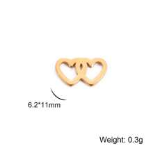 5pcs/Set Stainless Steel Heart Shaped Pendant For Necklace, Earrings, Hat, Brooch Making, Valentine's Day Gifts Diy Crafts