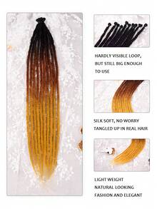 20 Inch Dreadlock Mềm mại Thủ công Sợi tổng hợp Gia hạn 10 - Lạc đà - Xem 3