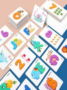 [Integrated Packaging]ABC Toddler Flashcard Set Makes It Easier To Carry And Move. - Beige - View 1