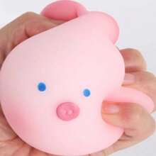 Cherry Blossom Pig Nee-Doh Squishy Toy, Cute Stress Reducer, Fidget Toy - Cute Rabbit - View 5
