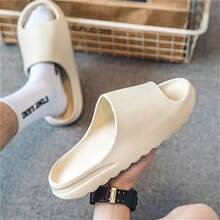 男士夏季拖鞋,柔軟防滑室內/室外浴室/沐浴鞋,情侶家居拖鞋,具有抗菌功效 - 白色 - 查看 3