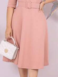 Women Dresses - 乾枯玫瑰色 - 查看 2