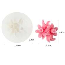全新3d果凍矽膠模具,適用於diy花香蠟燭製作、石膏鑄造,油菜花、鳶尾、水仙花、紫丁香、水仙花、栀子花等等 - 白色 - 查看 11